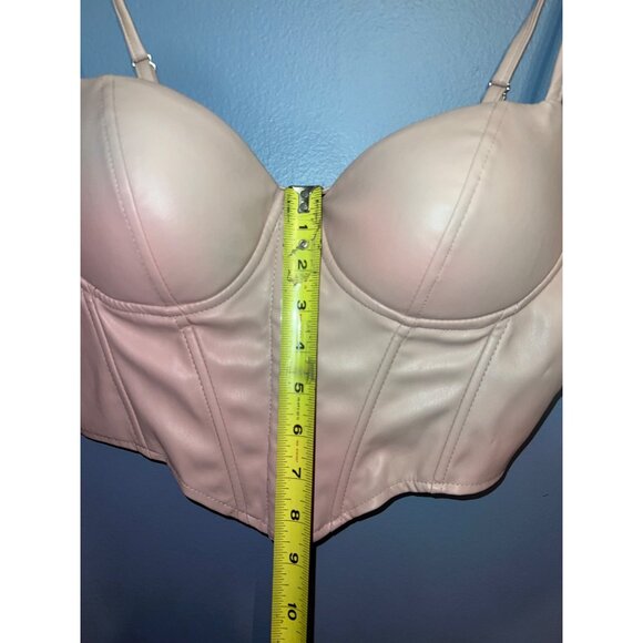 Windsor Women’s Bold Moment Light Pink Faux Leather Corset W Front Closure SZ M - Picture 10 of 10
